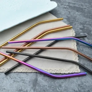 Paille en acier inoxydable.