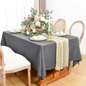 Nappe de Table Rectangulaire en Coton et Lin