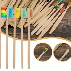 Brosses à dents  manche en bois.